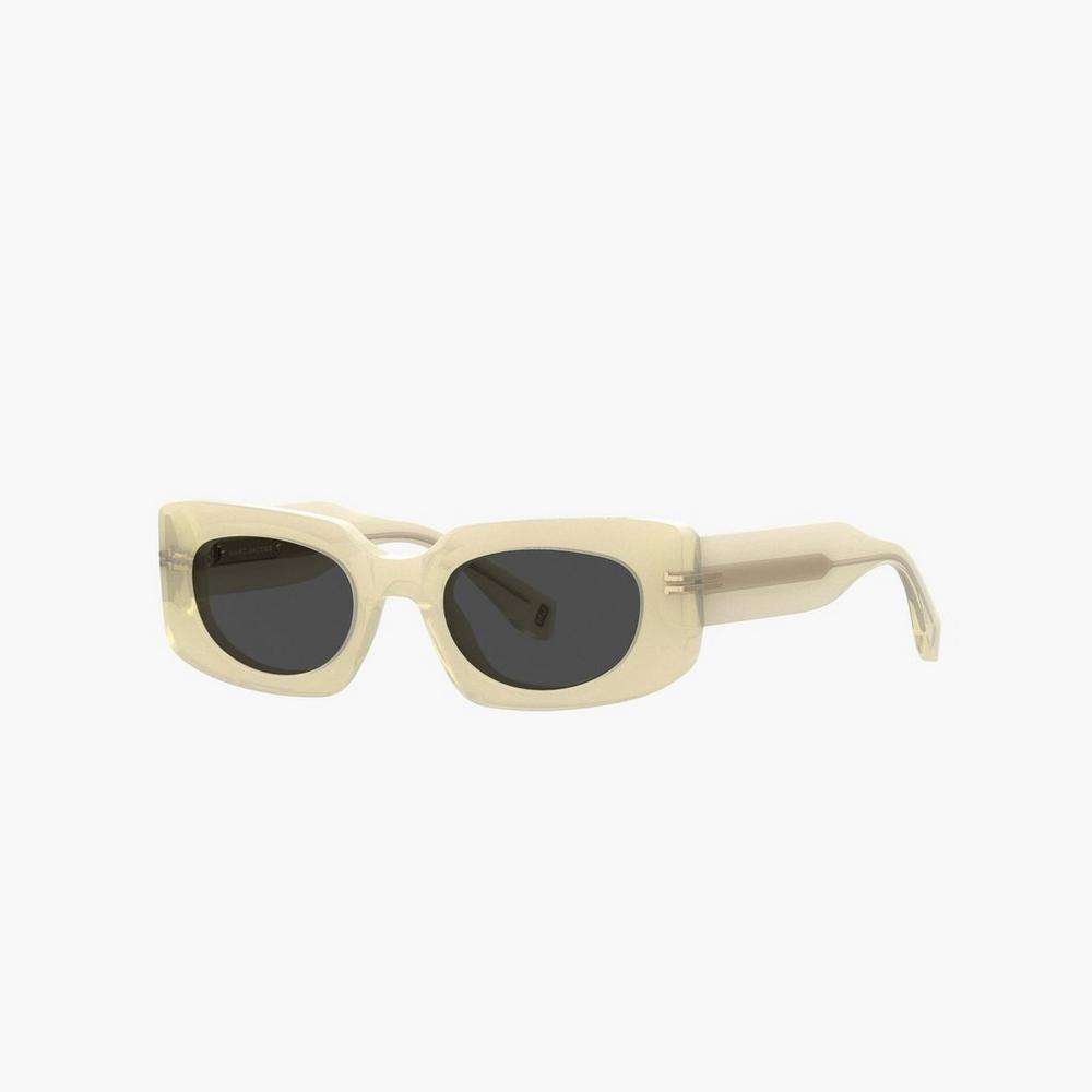Lentes De Sol Marc Jacobs Icon Rectangular Mujer Amarillos | 58042EKPB