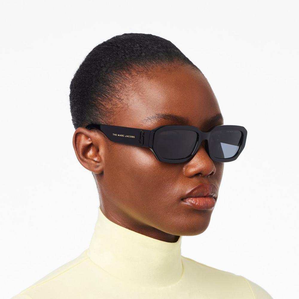 Lentes De Sol Marc Jacobs J Marc Rectangular Mujer Negros | 12953CBHU