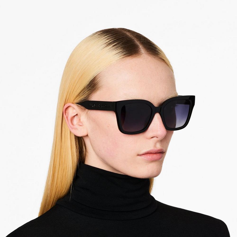 Lentes De Sol Marc Jacobs Square Mujer Negros | 26487ZEVP
