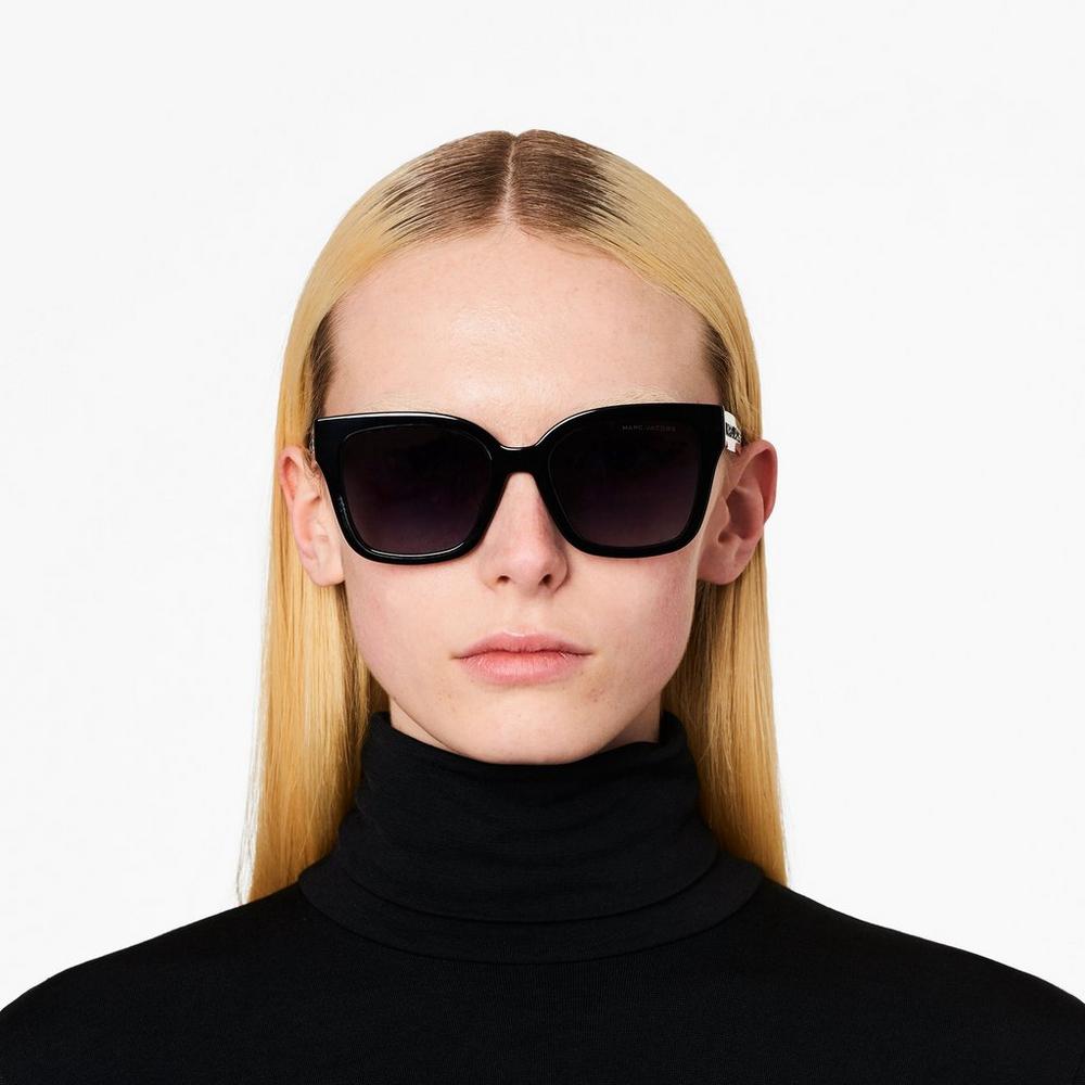 Lentes De Sol Marc Jacobs Square Mujer Negros | 26487ZEVP