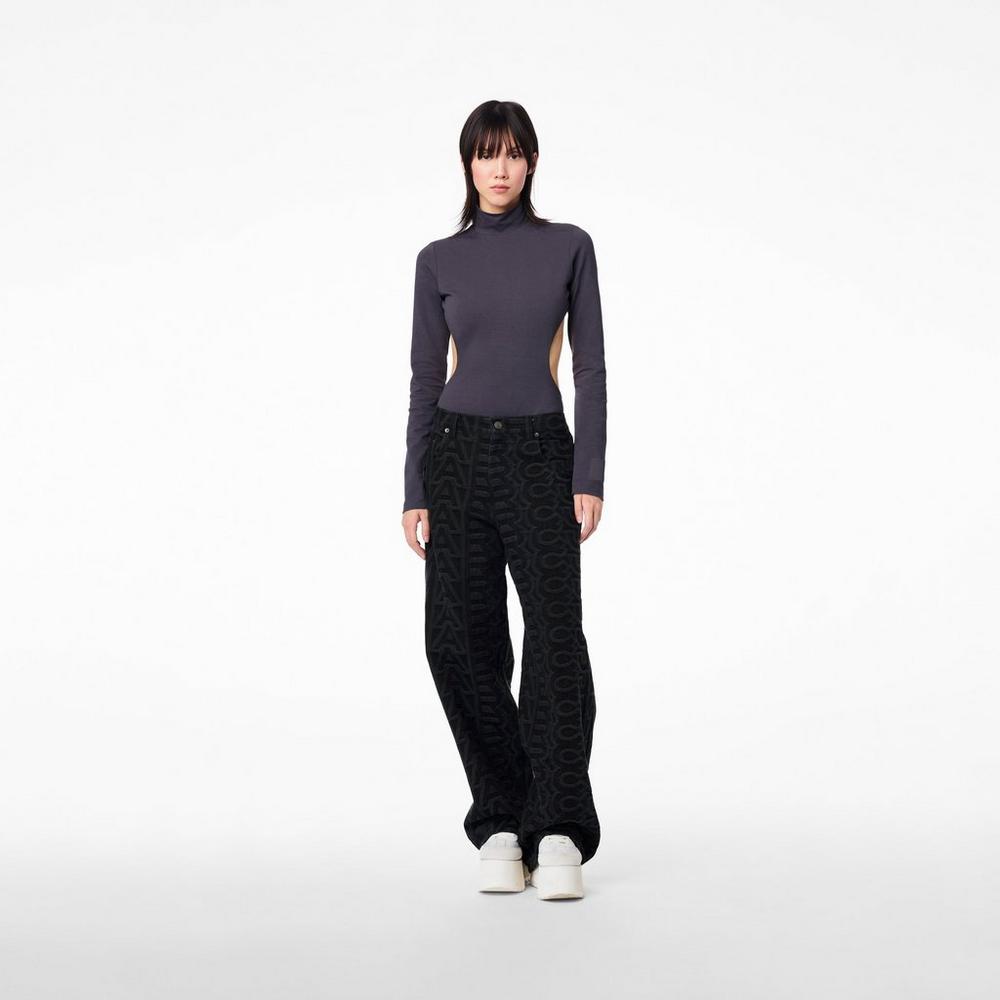 Pantalones Marc Jacobs Monogram Denim Mujer Negros | 81423IXDJ