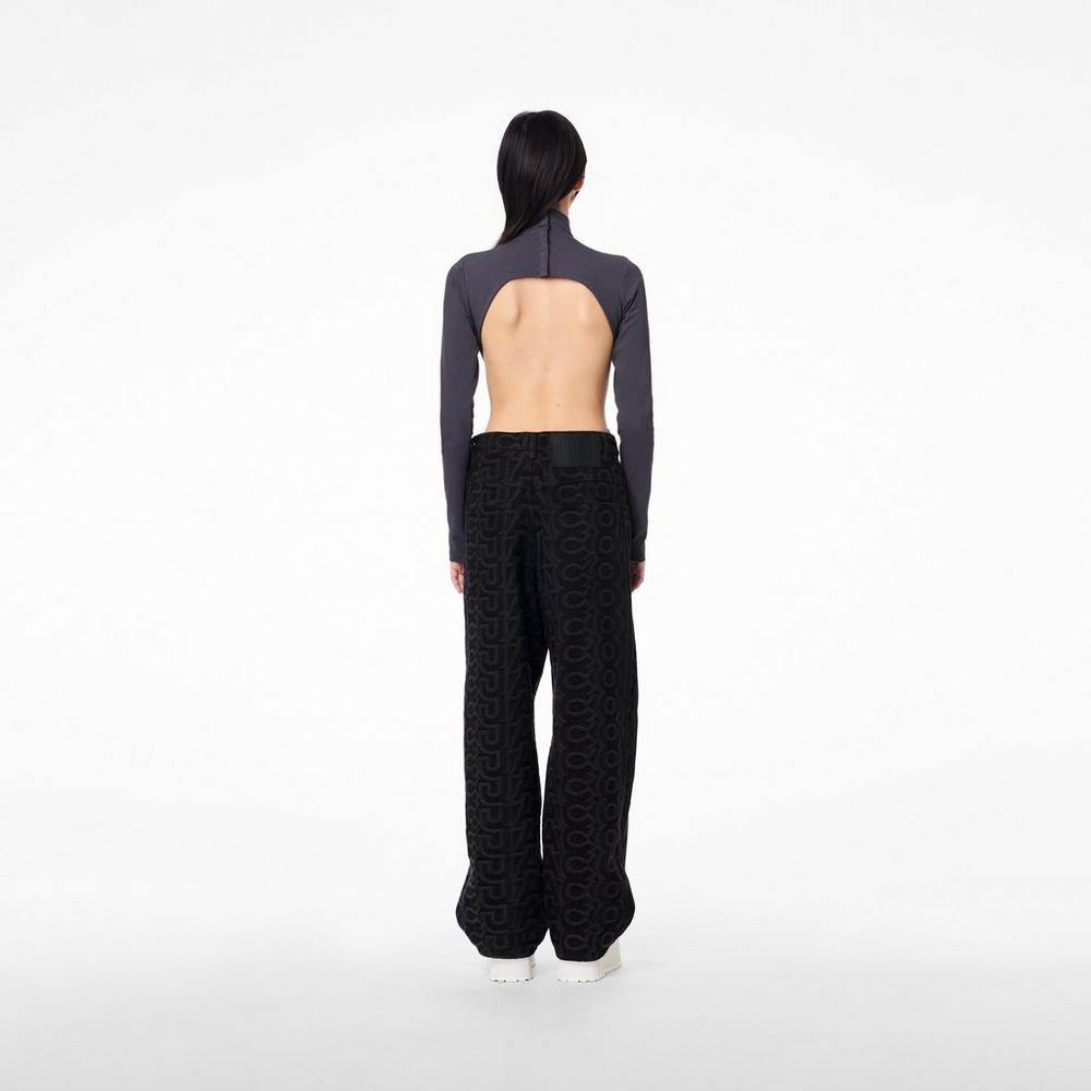 Pantalones Marc Jacobs Monogram Denim Mujer Negros | 81423IXDJ