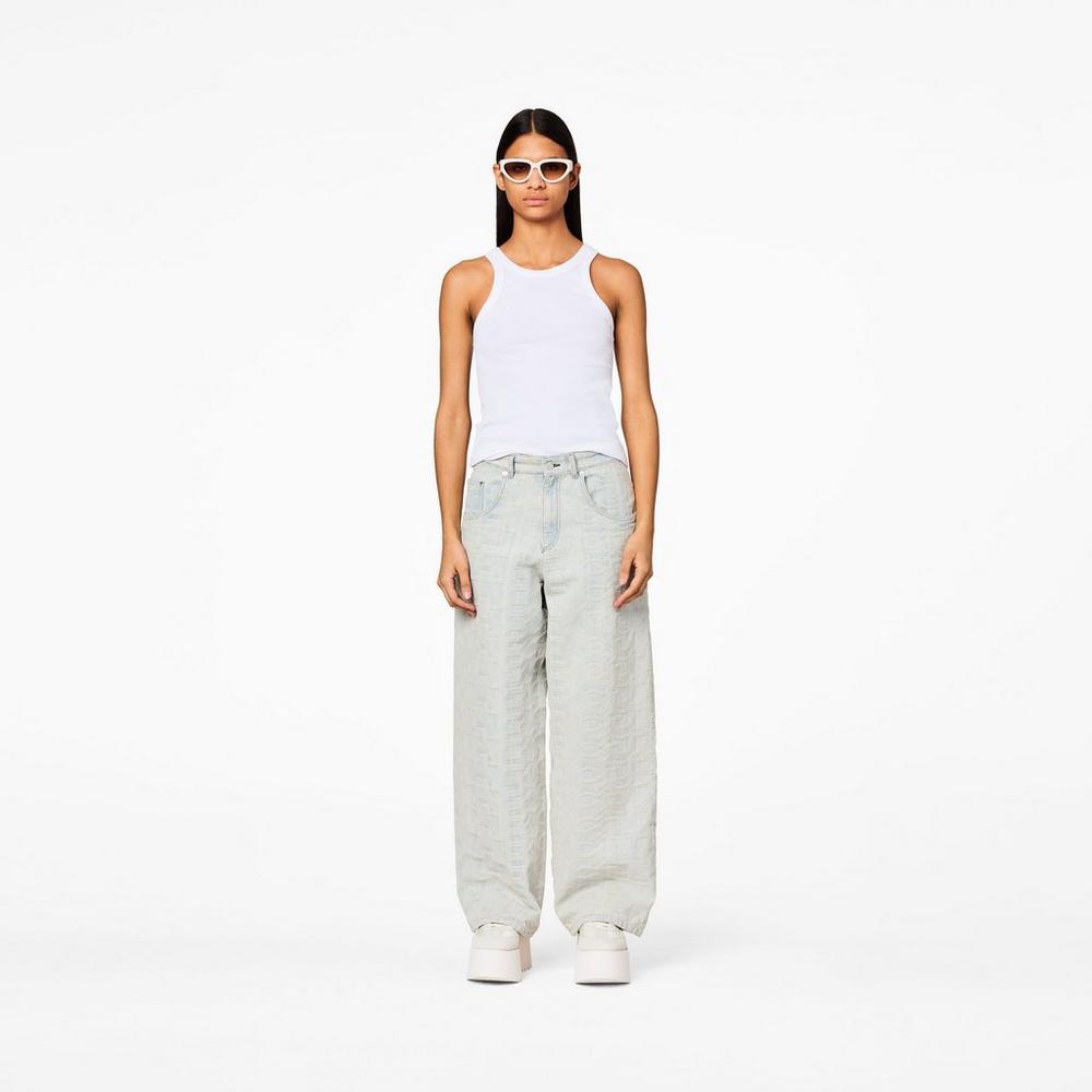 Pantalones Marc Jacobs Monogram Denim Mujer Azules | 86109ODYW