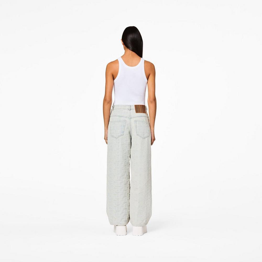 Pantalones Marc Jacobs Monogram Denim Mujer Azules | 86109ODYW
