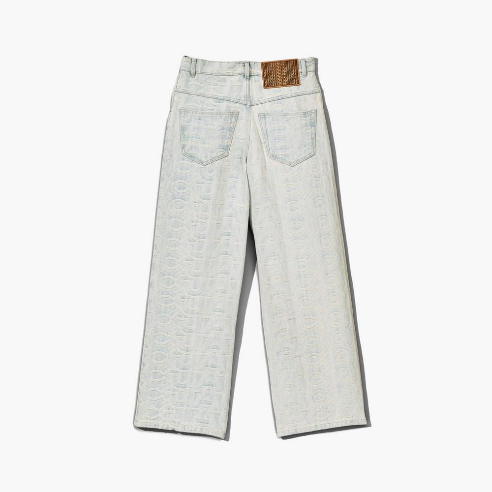 Pantalones Marc Jacobs Monogram Denim Mujer Azules | 86109ODYW