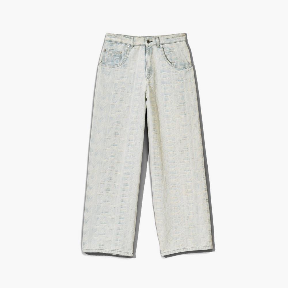 Pantalones Marc Jacobs Monogram Denim Mujer Azules | 86109ODYW