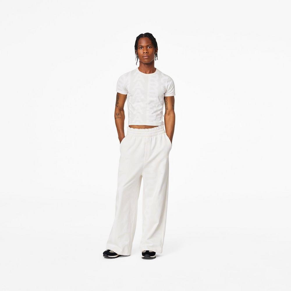 Pantalones Marc Jacobs Monogram Oversized Sweatpants Mujer Blancos | 37205WJNY