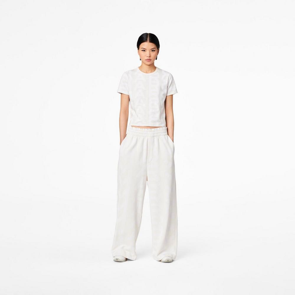 Pantalones Marc Jacobs Monogram Oversized Sweatpants Mujer Blancos | 37205WJNY