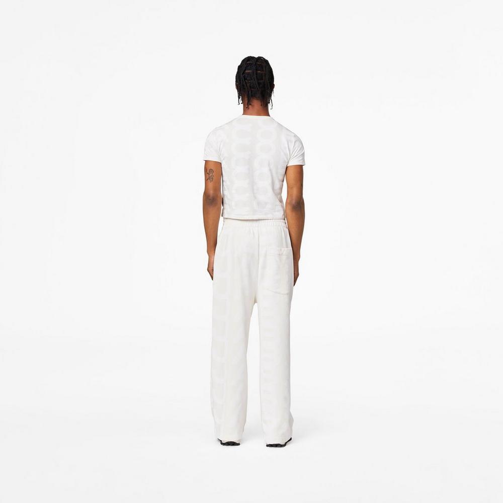 Pantalones Marc Jacobs Monogram Oversized Sweatpants Mujer Blancos | 37205WJNY