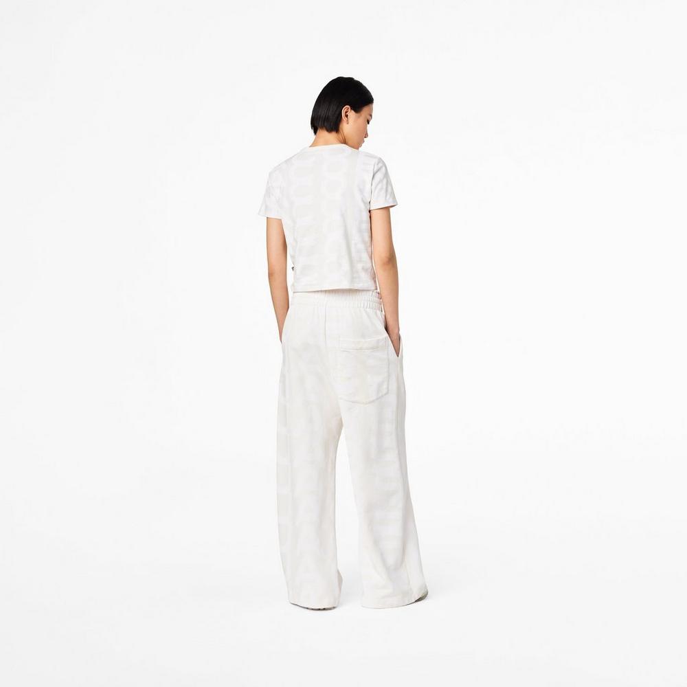 Pantalones Marc Jacobs Monogram Oversized Sweatpants Mujer Blancos | 37205WJNY