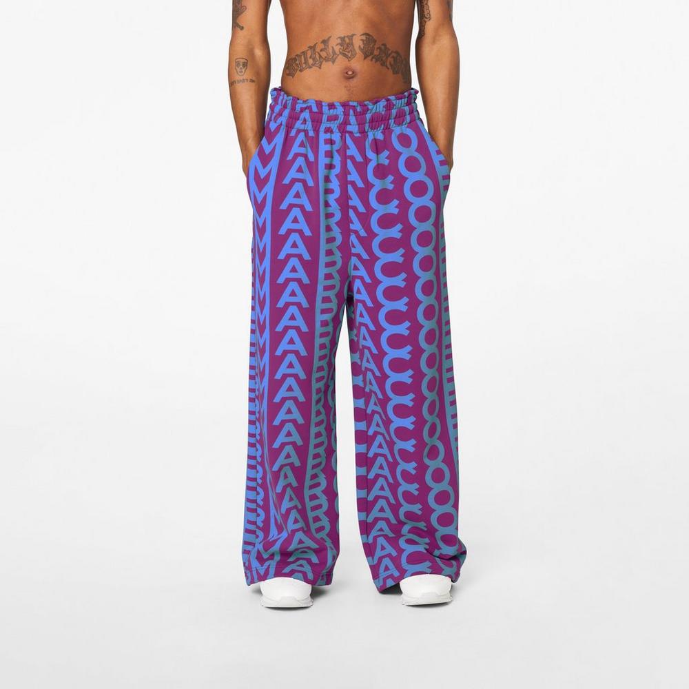 Pantalones Marc Jacobs Monogram Oversized Sweatpants Mujer Morados Azules | 95437WBAR