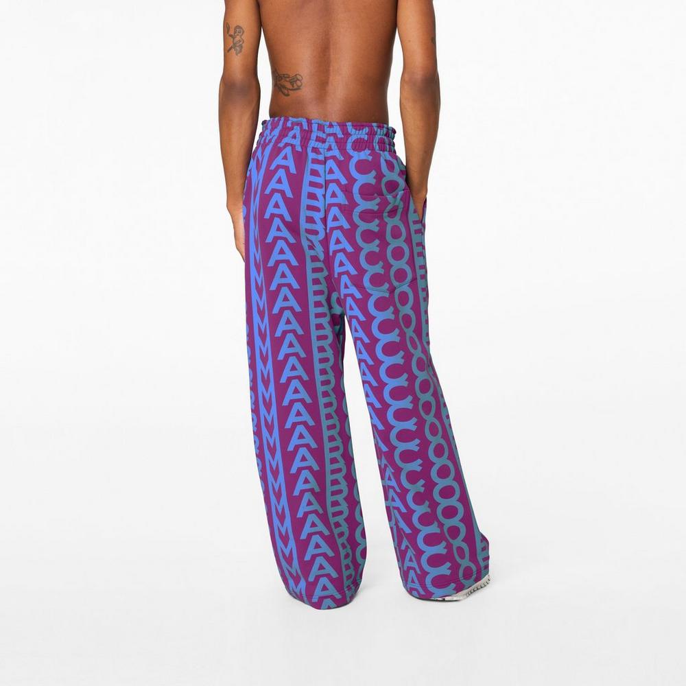 Pantalones Marc Jacobs Monogram Oversized Sweatpants Mujer Morados Azules | 95437WBAR
