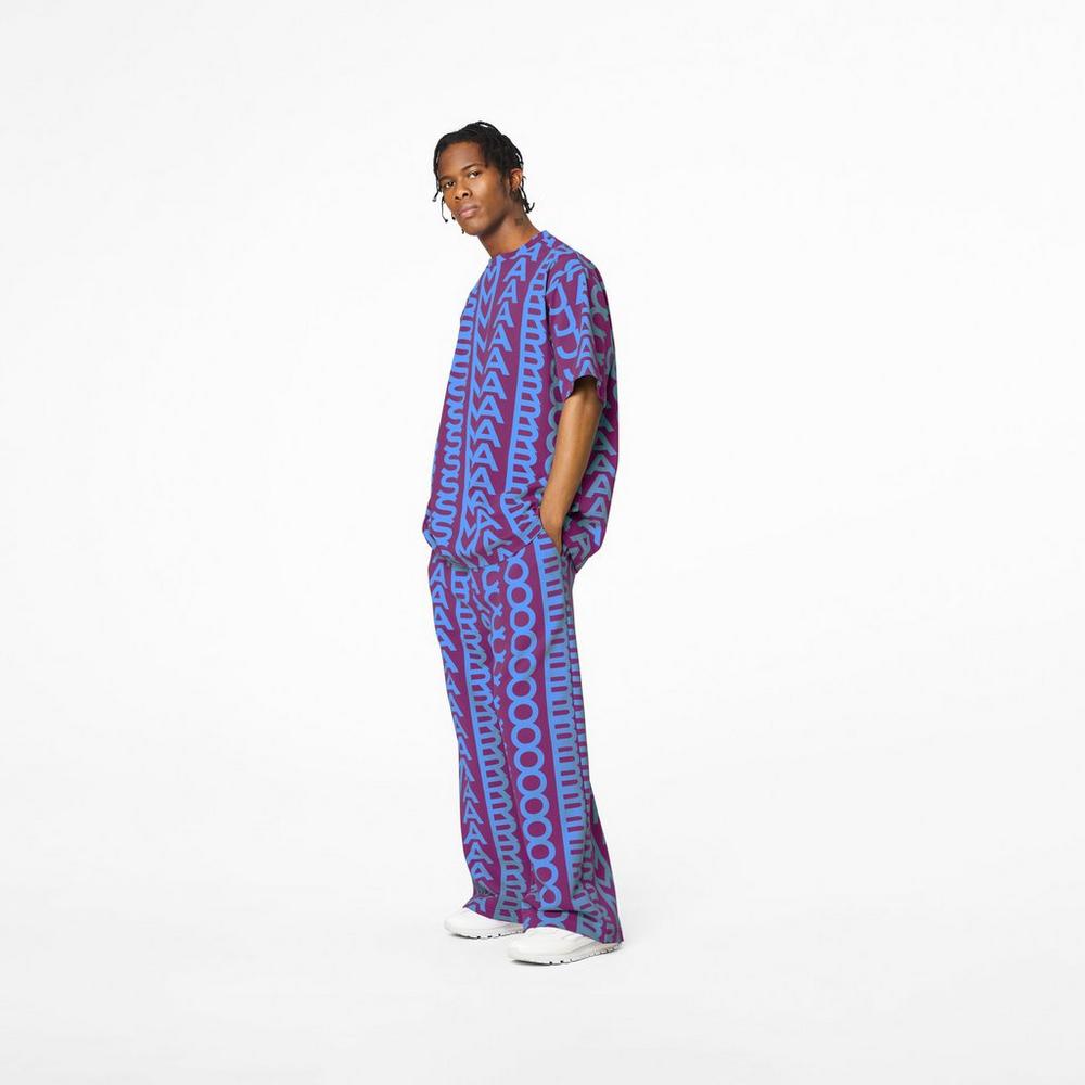 Pantalones Marc Jacobs Monogram Oversized Sweatpants Mujer Morados Azules | 95437WBAR