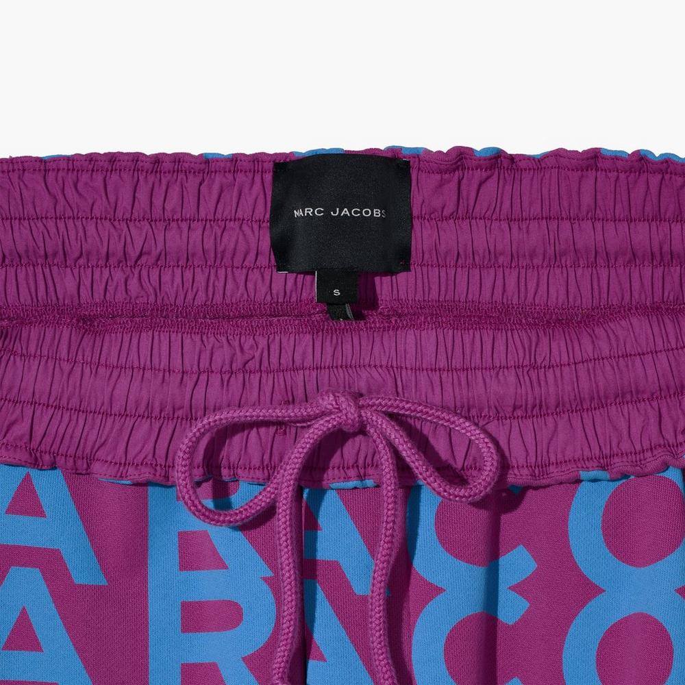 Pantalones Marc Jacobs Monogram Oversized Sweatpants Mujer Morados Azules | 95437WBAR