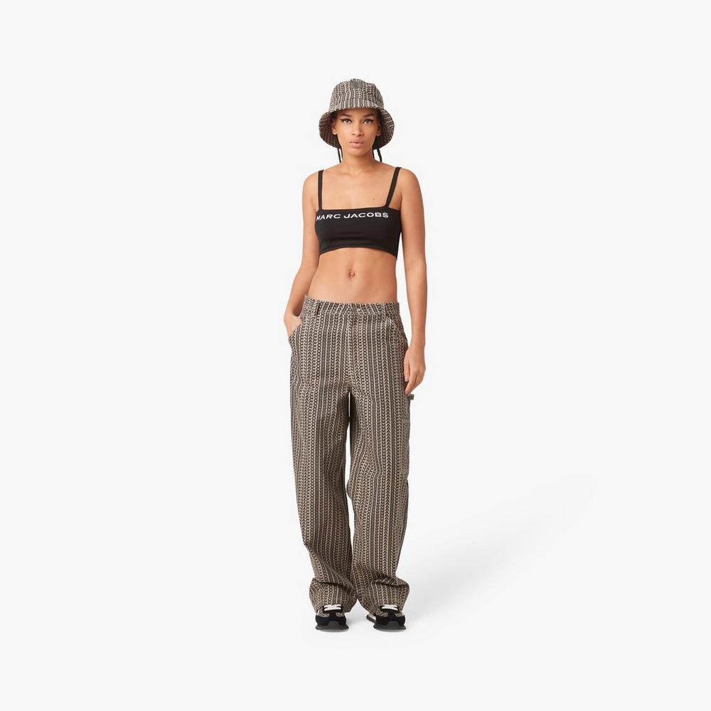 Pantalones Marc Jacobs Monogram Painterss Mujer Beige Multicolor | 48563ZDAR