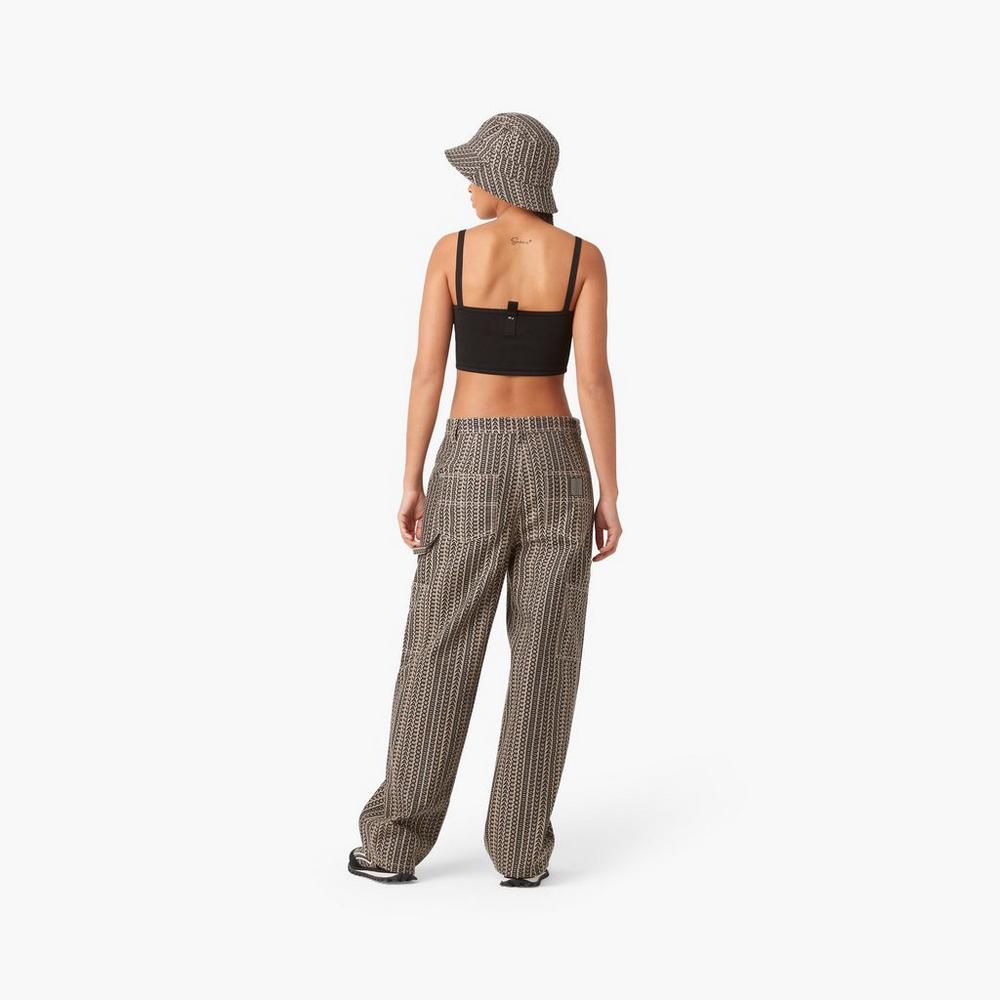 Pantalones Marc Jacobs Monogram Painterss Mujer Beige Multicolor | 48563ZDAR