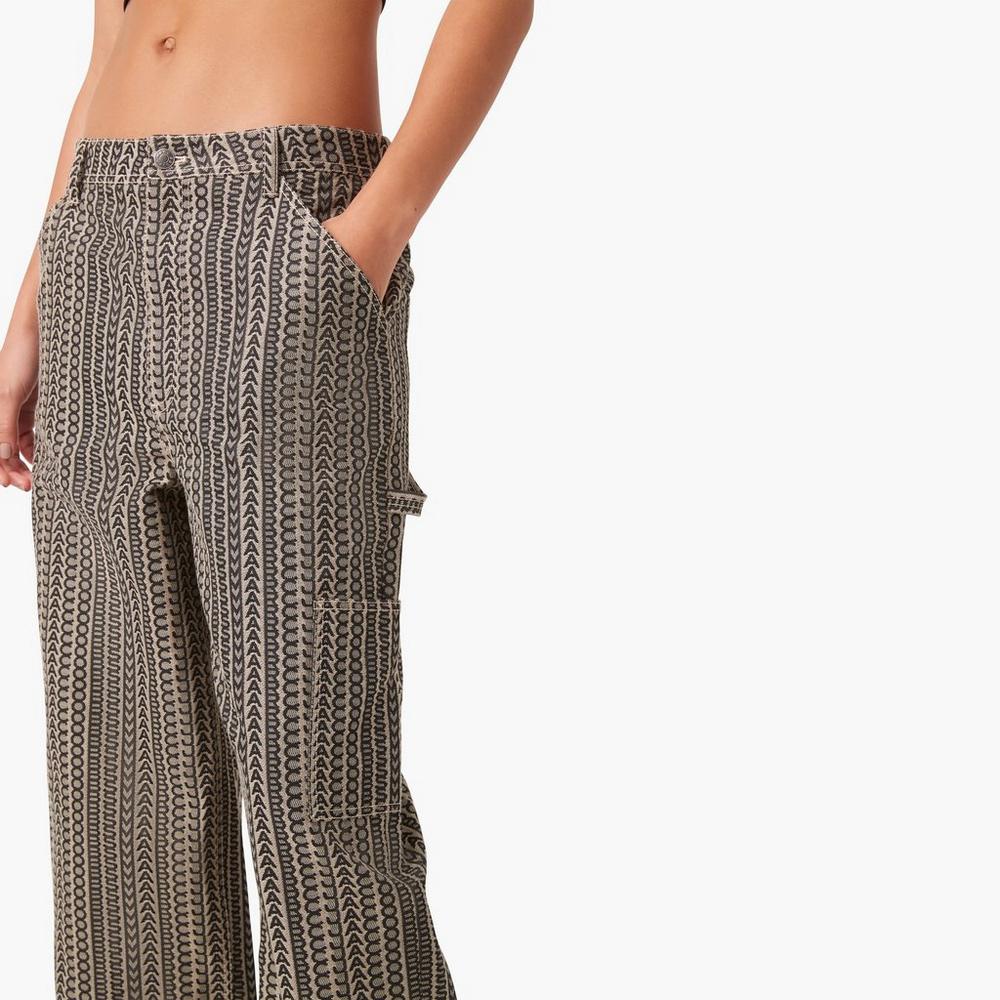 Pantalones Marc Jacobs Monogram Painterss Mujer Beige Multicolor | 48563ZDAR