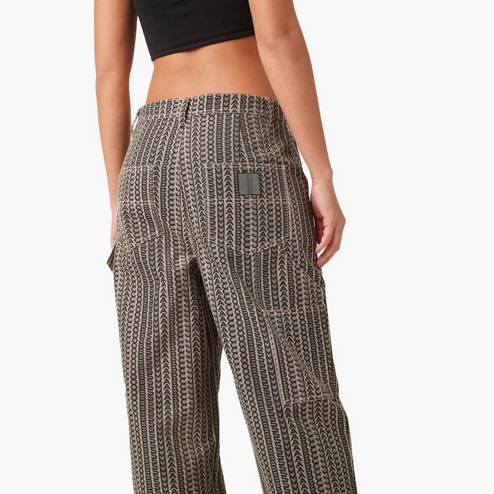 Pantalones Marc Jacobs Monogram Painterss Mujer Beige Multicolor | 48563ZDAR