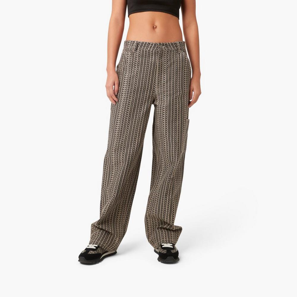 Pantalones Marc Jacobs Monogram Painterss Mujer Beige Multicolor | 48563ZDAR