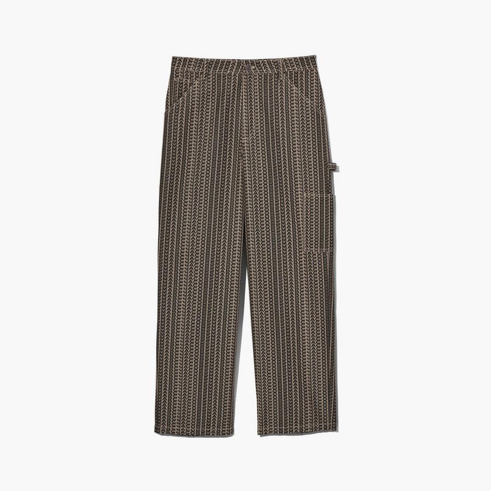 Pantalones Marc Jacobs Monogram Painterss Mujer Beige Multicolor | 48563ZDAR