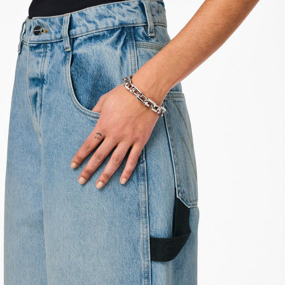 Pulsera Marc Jacobs J Marc Chain Link Mujer Plateados | 49205NHPS