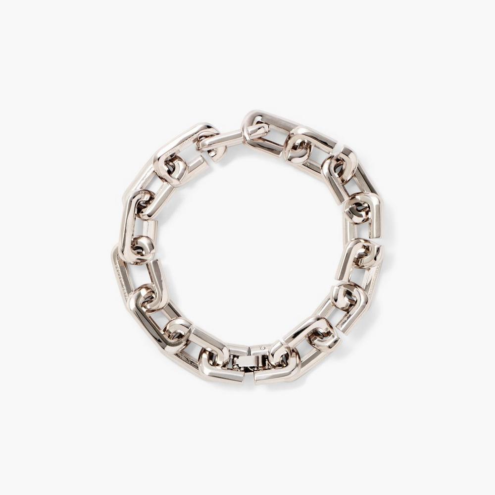 Pulsera Marc Jacobs J Marc Chain Link Mujer Plateados | 49205NHPS