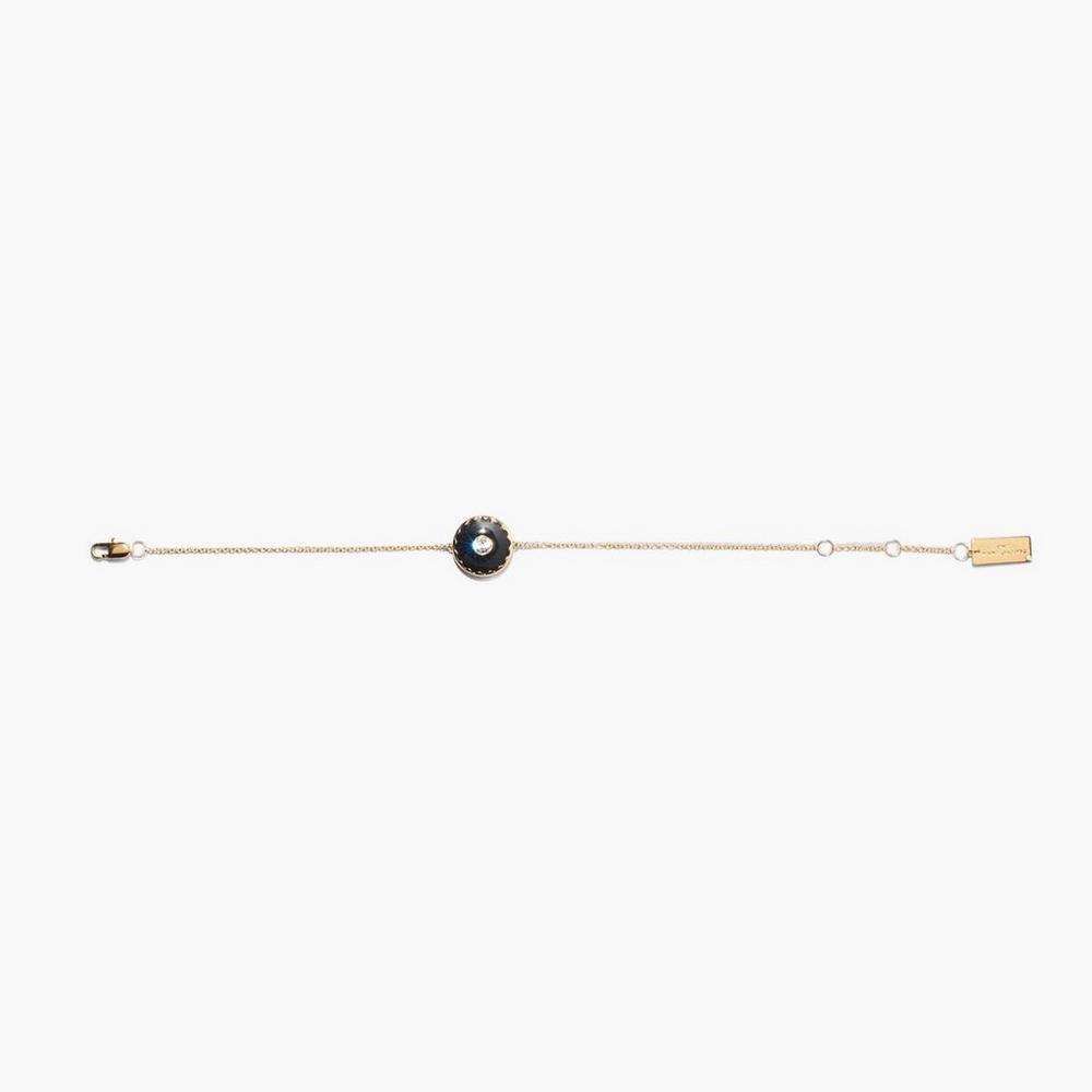 Pulsera Marc Jacobs Medallion Mujer Negros Dorados | 02863SPKU
