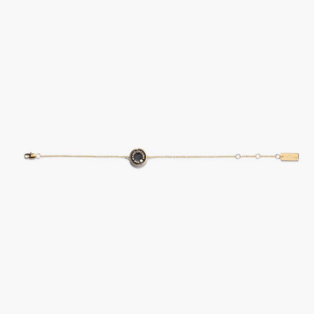 Pulsera Marc Jacobs Medallion Mujer Negros Dorados | 02863SPKU