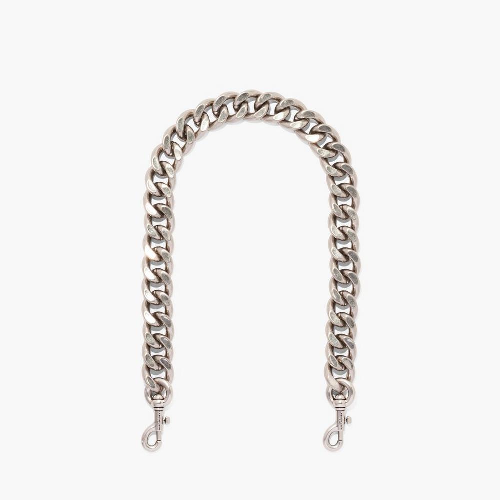 Strap Marc Jacobs Chainlink Shoulder Mujer Plateados | 37098KHSD