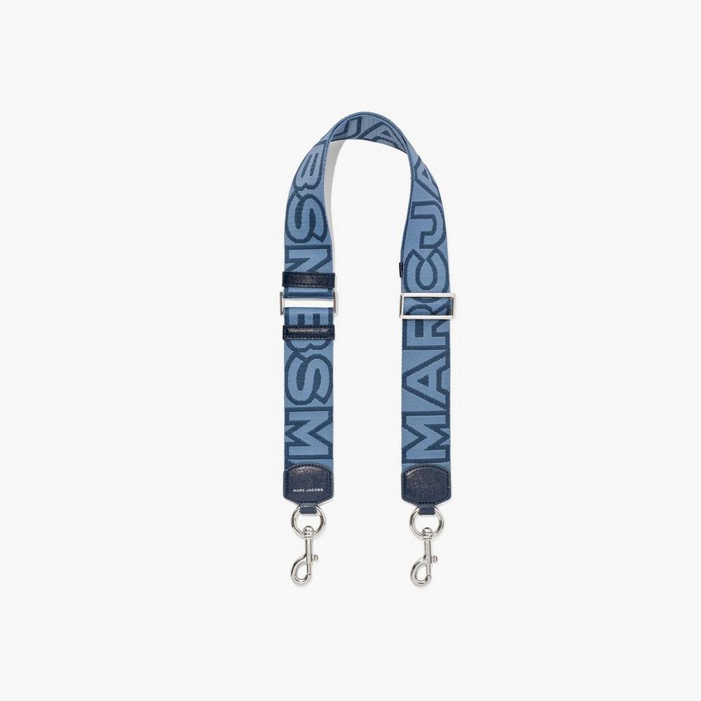 Strap Marc Jacobs Outline Logo Webbing Mujer Azules Multicolor | 36017BGIT