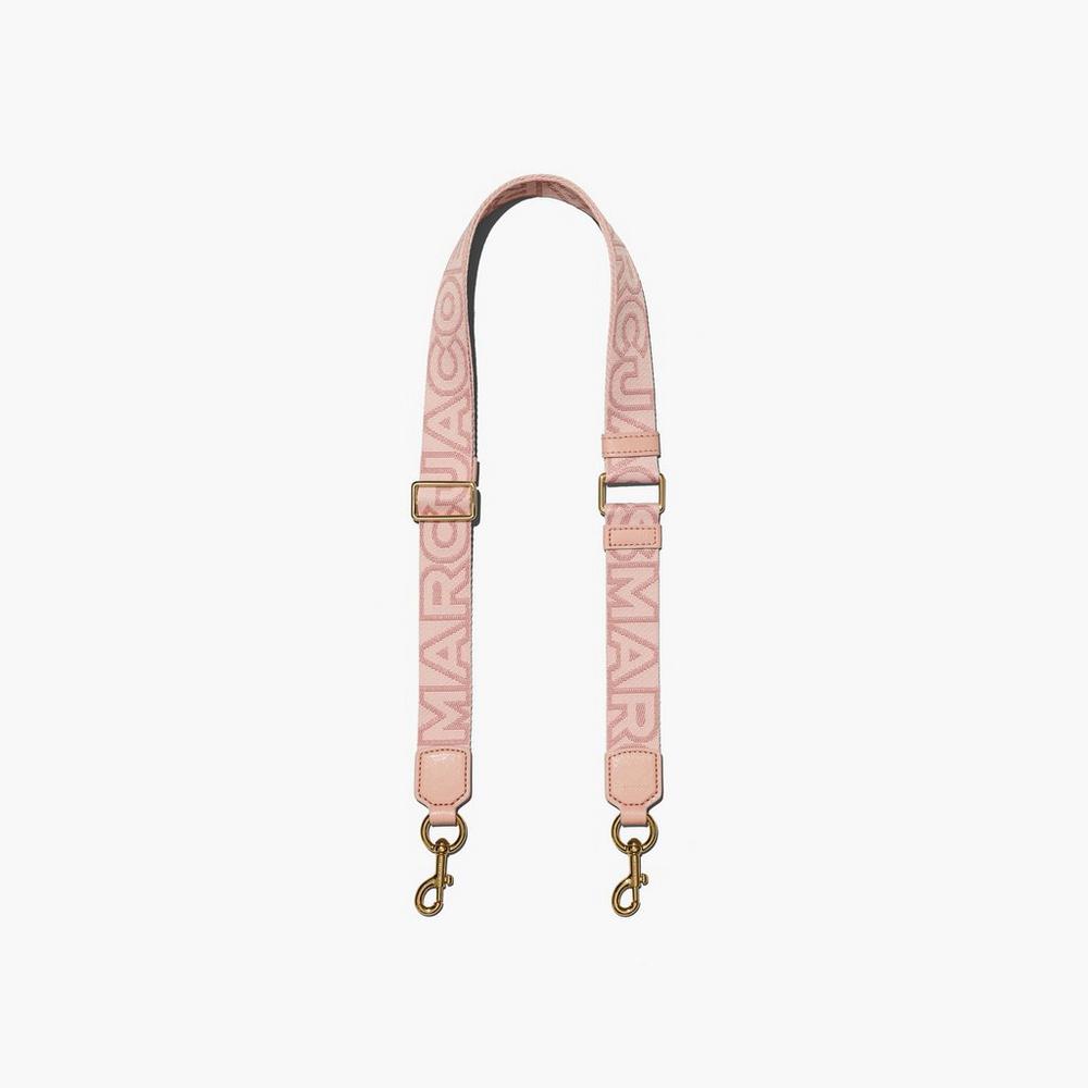 Strap Marc Jacobs Thin Outline Logo Webbing Mujer Rosas Multicolor | 58749UXES