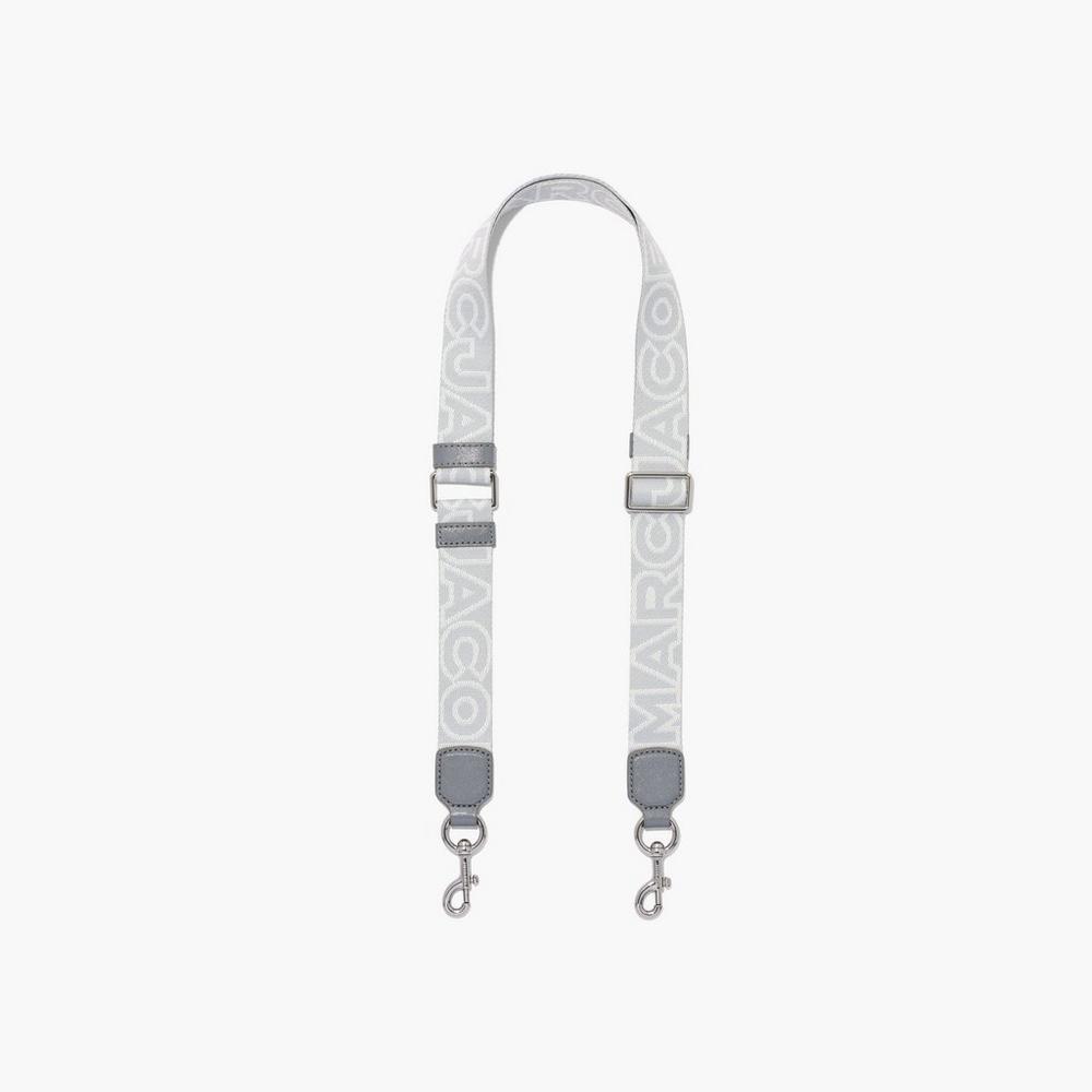 Strap Marc Jacobs Thin Outline Logo Webbing Mujer Grises Multicolor | 71592ZMBF