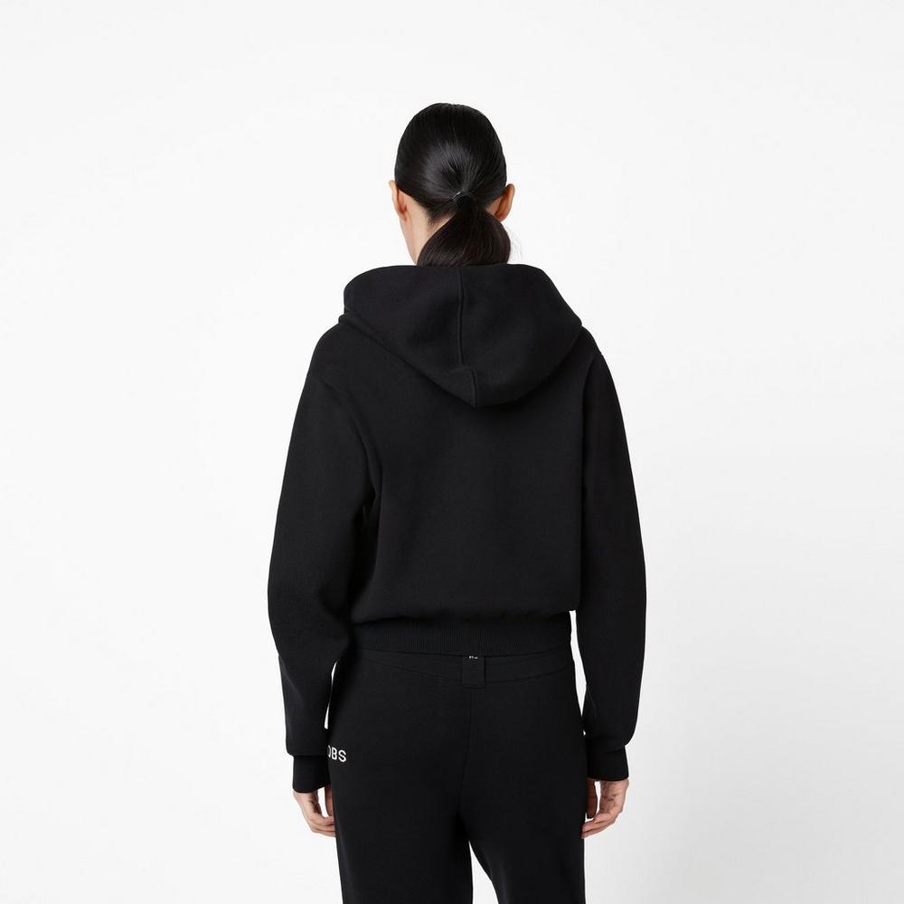 Sudadera Con Capucha Marc Jacobs Cropped Zip Mujer Negros | 97805BPVO