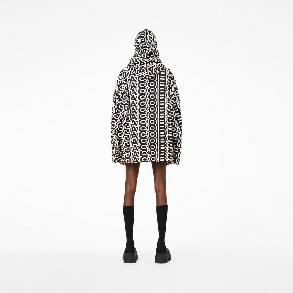 Sudadera Con Capucha Marc Jacobs Monogram Oversized Mujer Negros | 14826KCOR