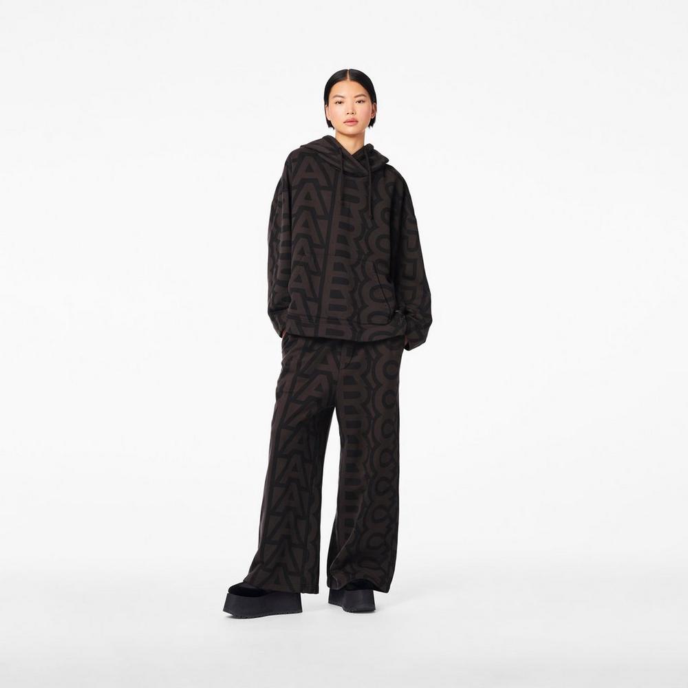 Sudadera Con Capucha Marc Jacobs Monogram Oversized Mujer Negros | 39486YUXT