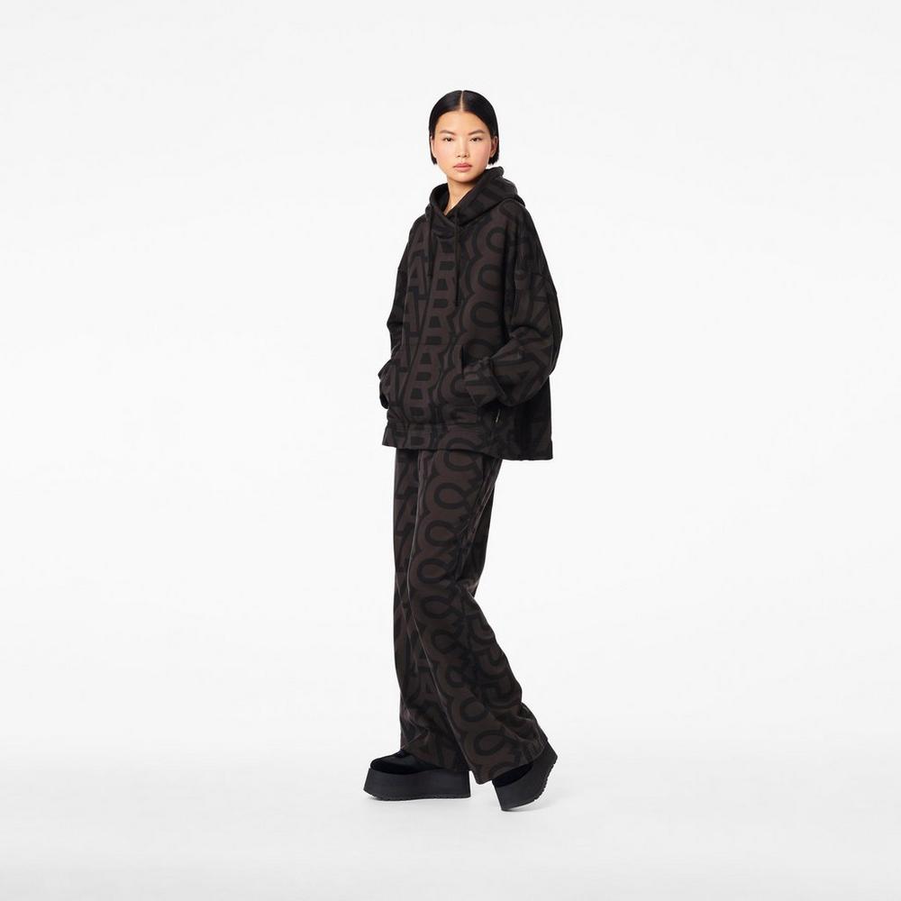 Sudadera Con Capucha Marc Jacobs Monogram Oversized Mujer Negros | 39486YUXT