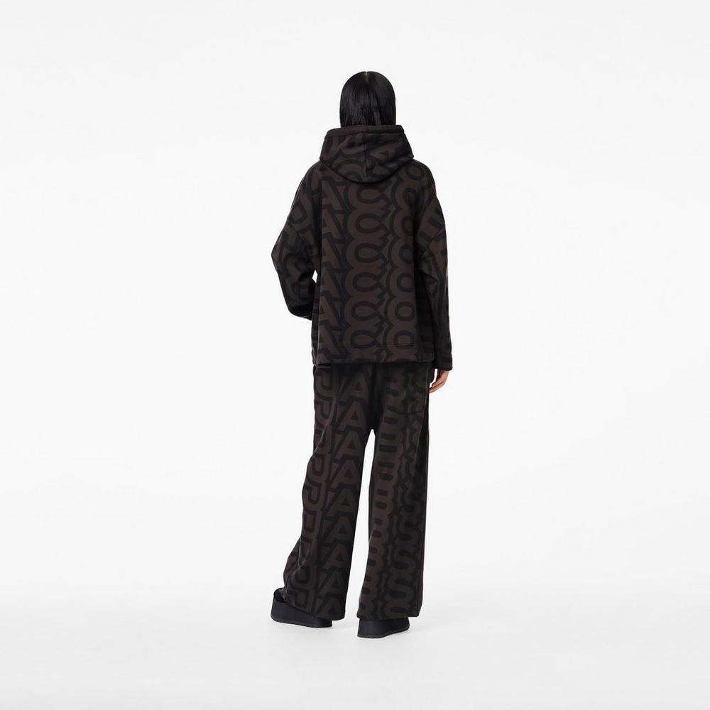 Sudadera Con Capucha Marc Jacobs Monogram Oversized Mujer Negros | 39486YUXT