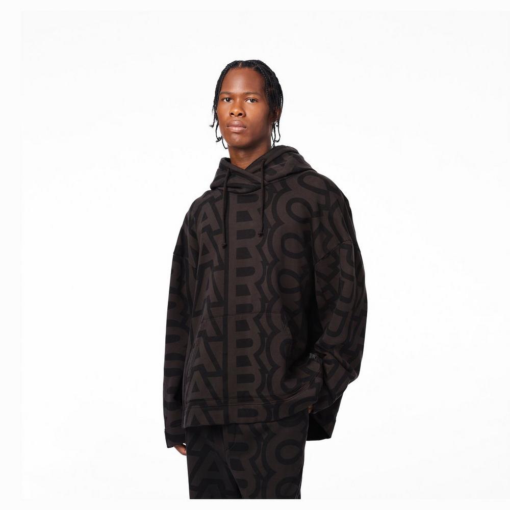 Sudadera Con Capucha Marc Jacobs Monogram Oversized Mujer Negros | 39486YUXT