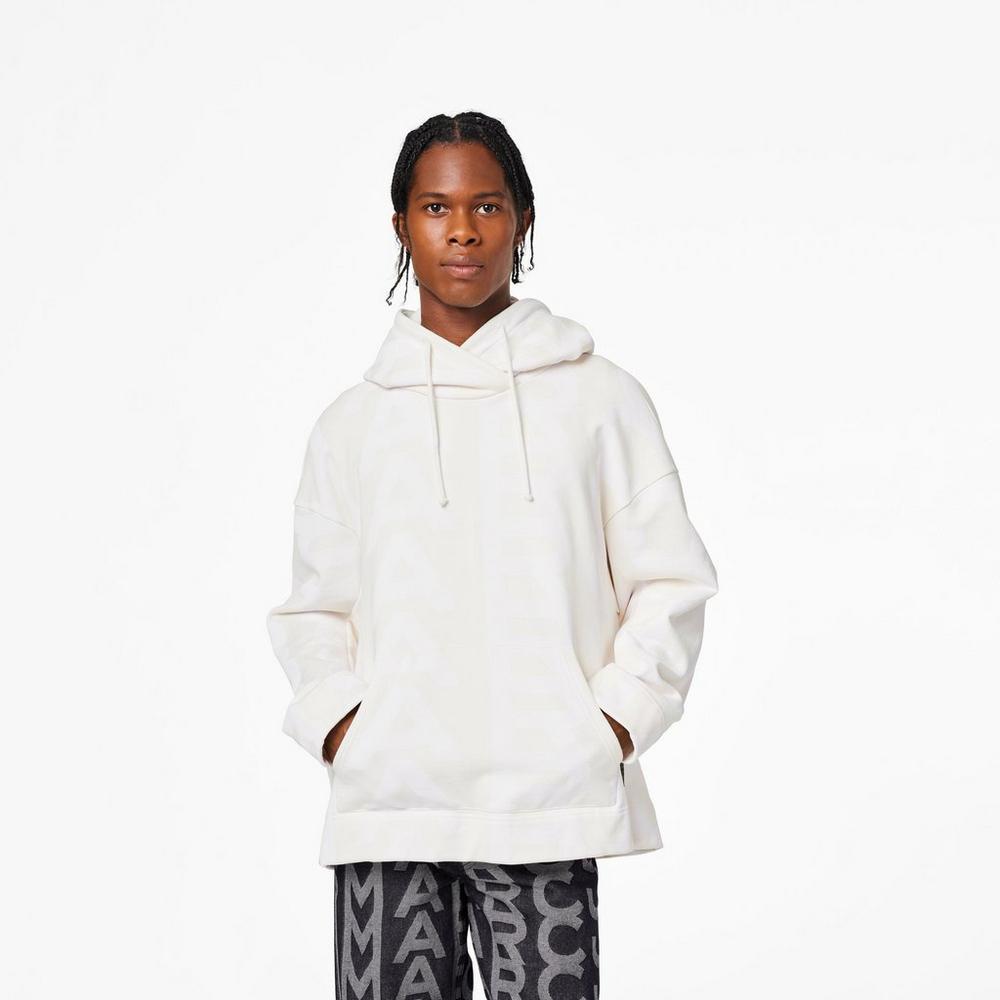 Sudadera Con Capucha Marc Jacobs Monogram Oversized Mujer Blancos | 47296UGMK