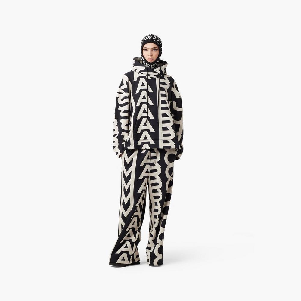 Sudadera Con Capucha Marc Jacobs Monogram Oversized Mujer Negros | 58794WDOK