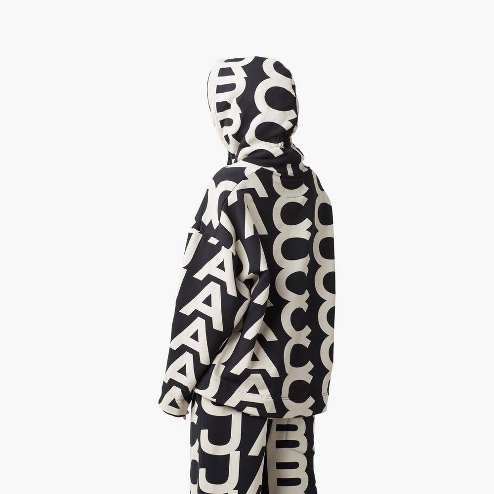 Sudadera Con Capucha Marc Jacobs Monogram Oversized Mujer Negros | 58794WDOK