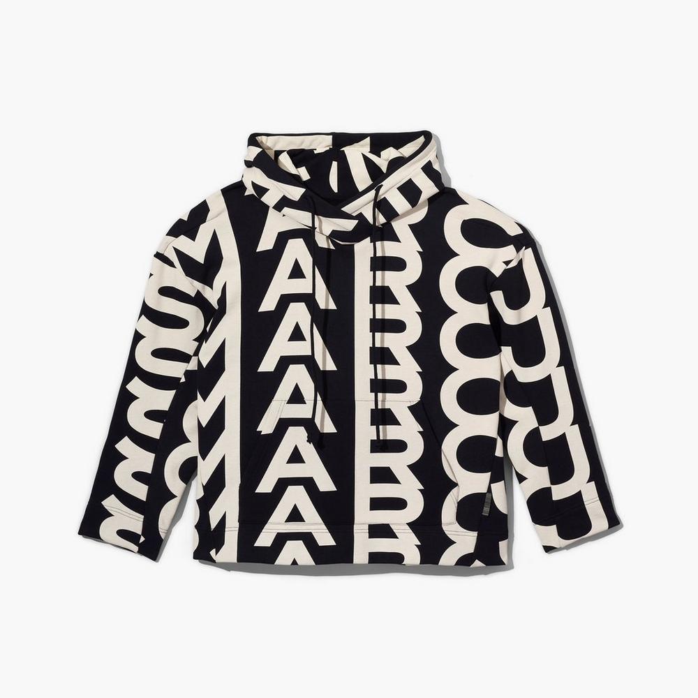Sudadera Con Capucha Marc Jacobs Monogram Oversized Mujer Negros | 58794WDOK