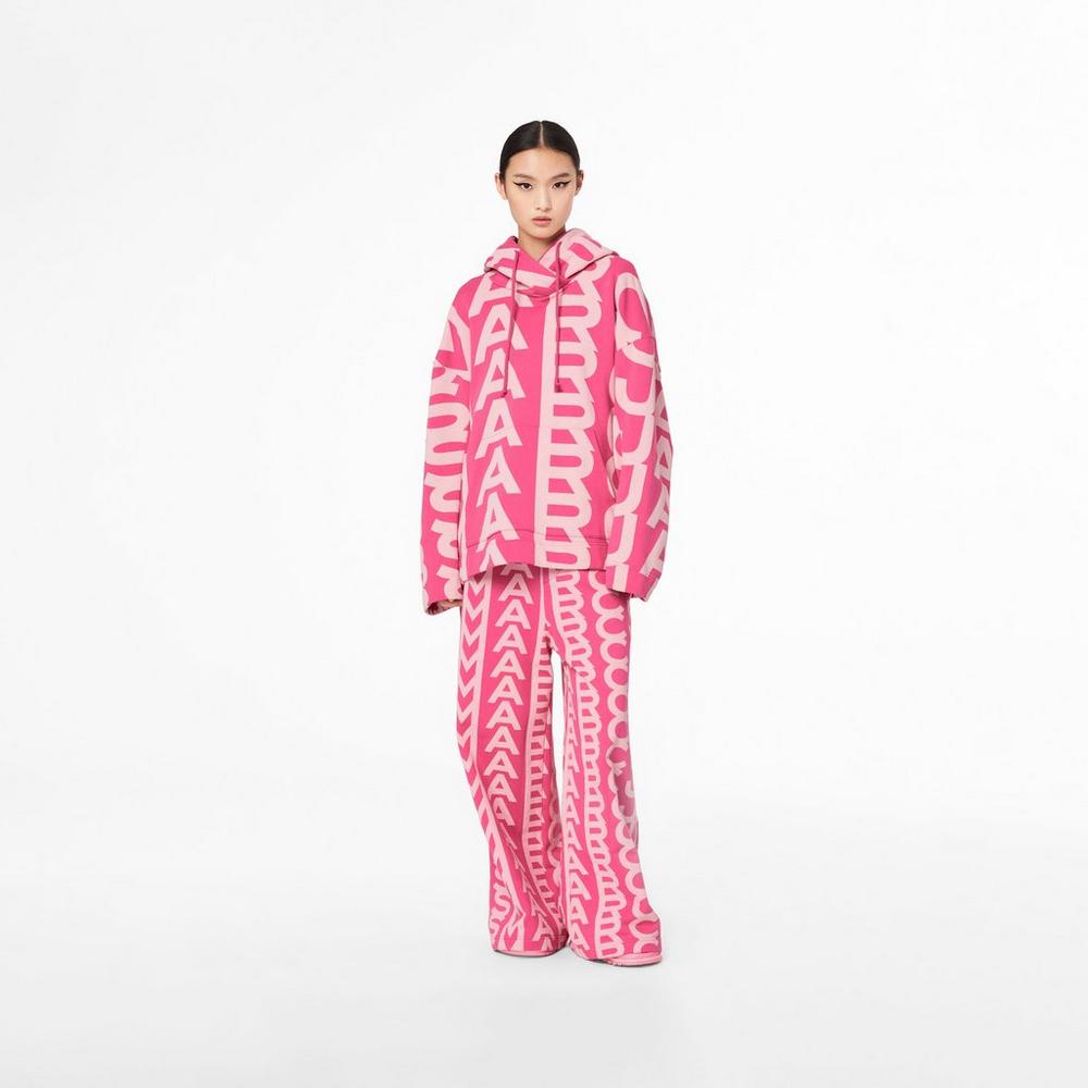 Sudadera Con Capucha Marc Jacobs Monogram Oversized Mujer Rosas Claro Rosas | 78492SRDB