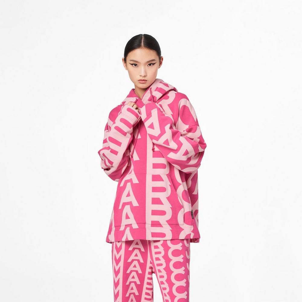 Sudadera Con Capucha Marc Jacobs Monogram Oversized Mujer Rosas Claro Rosas | 78492SRDB