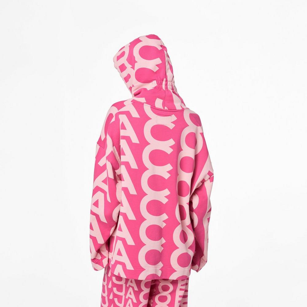 Sudadera Con Capucha Marc Jacobs Monogram Oversized Mujer Rosas Claro Rosas | 78492SRDB