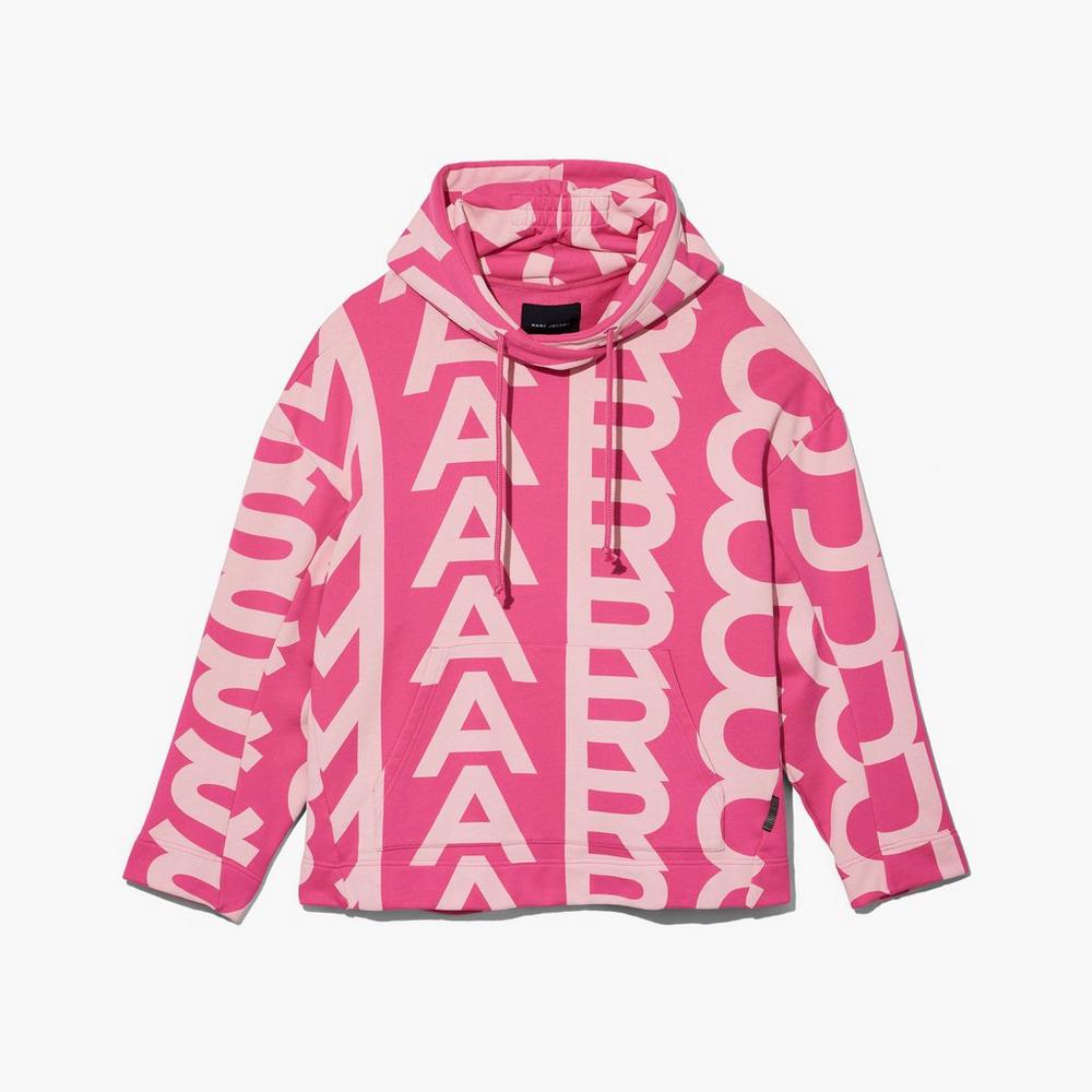 Sudadera Con Capucha Marc Jacobs Monogram Oversized Mujer Rosas Claro Rosas | 78492SRDB