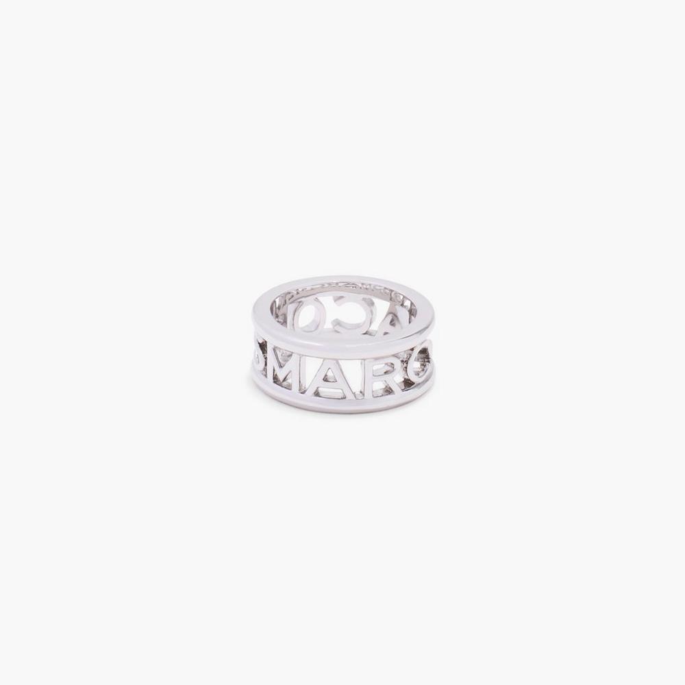 Anillos Marc Jacobs Monogram Mujer Plateados | 23109RCUX