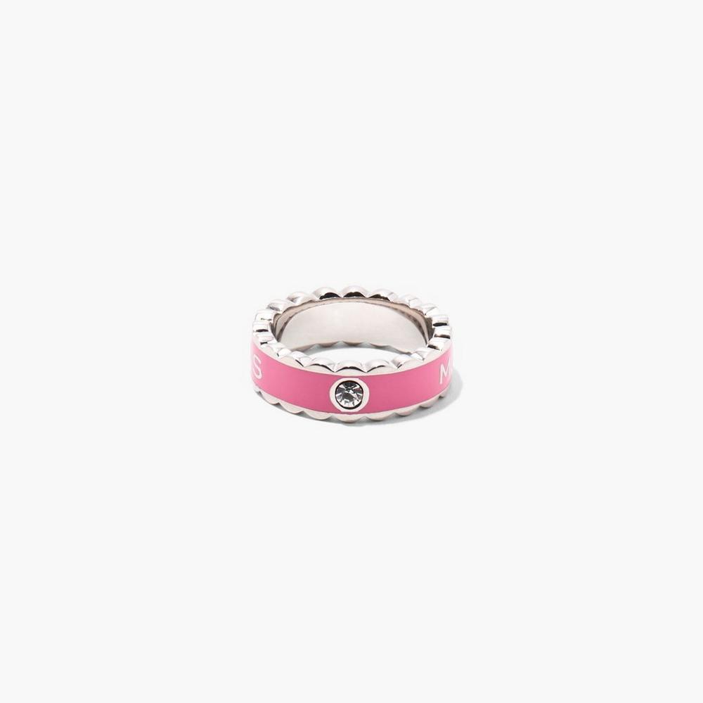 Anillos Marc Jacobs Scallop Medallion Mujer Rosas Plateados | 40519TNQL