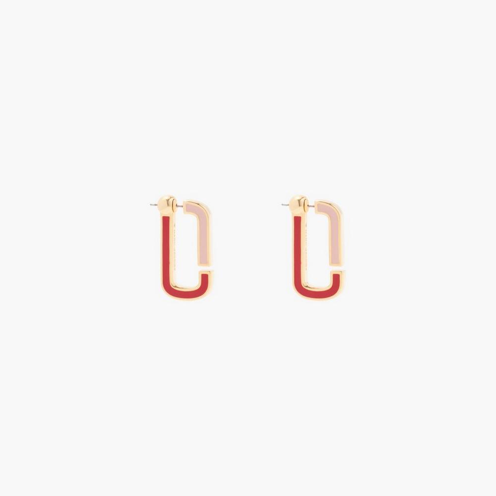 Aro Marc Jacobs J Marc Colorblock Planos Mujer Rojos Multicolor Dorados | 09372TJYG