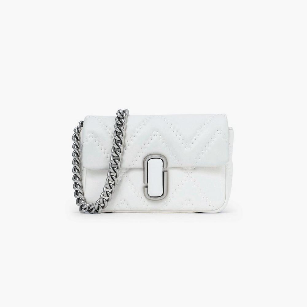 Bolsa De Hombro Marc Jacobs Acolchado Cuero J Marc Mujer Blancos | 17806JLOG